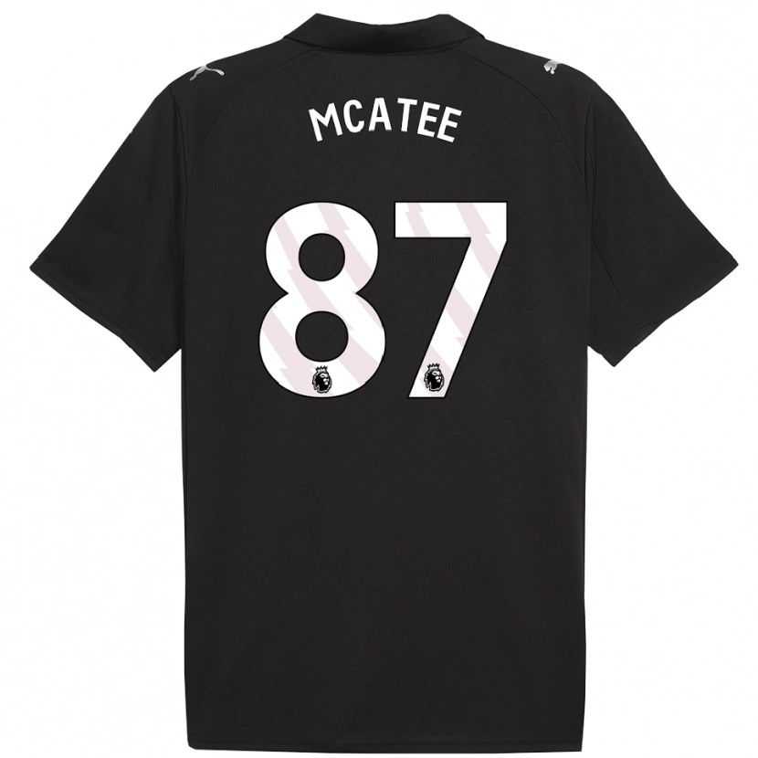 Danxen Donna Maglia James Mcatee #87 Nero Bianco Kit Gara Away 2025/26 Maglietta