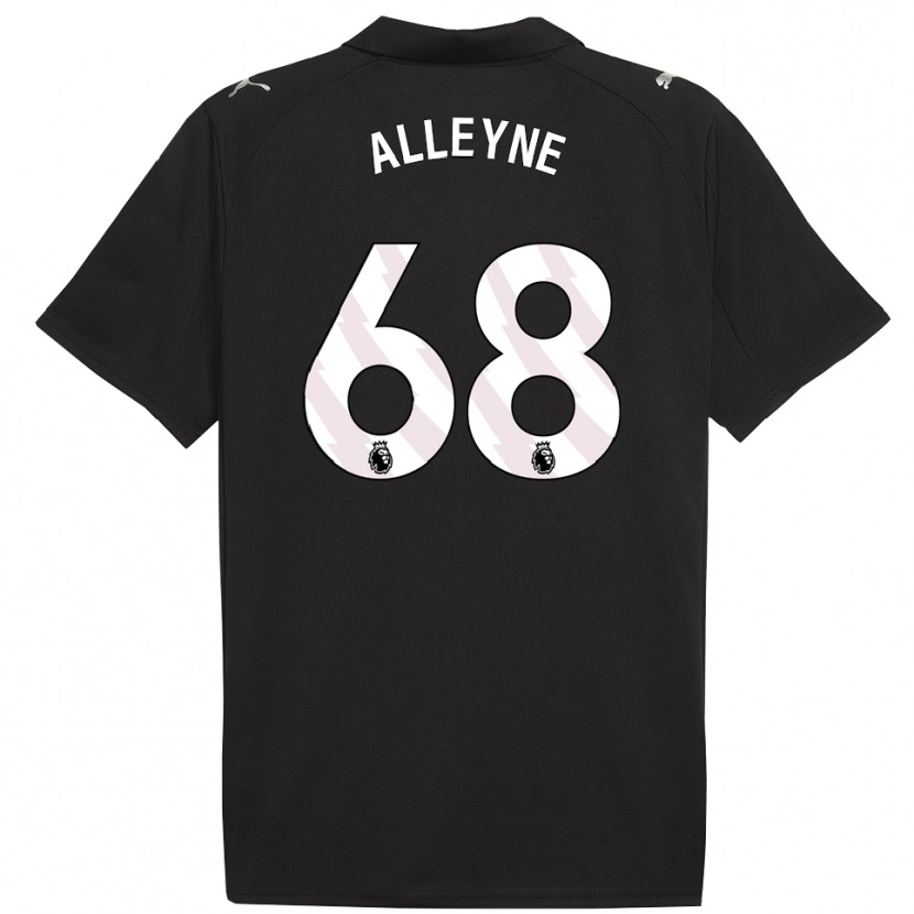 Danxen Donna Maglia Max Alleyne #68 Nero Bianco Kit Gara Away 2025/26 Maglietta