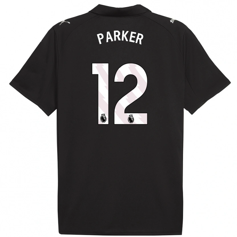 Danxen Donna Maglia Xavier Parker #12 Nero Bianco Kit Gara Away 2025/26 Maglietta