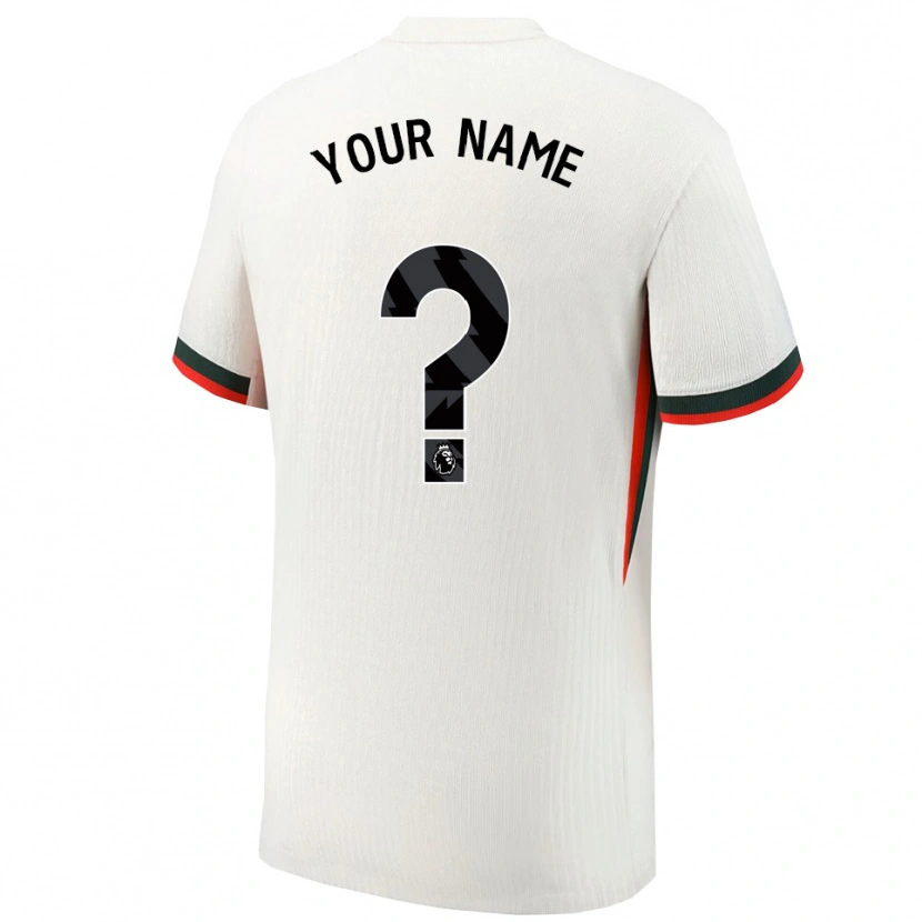 Danxen Donna Maglia Il Tuo Nome #0 Bianco Verde Kit Gara Away 2025/26 Maglietta