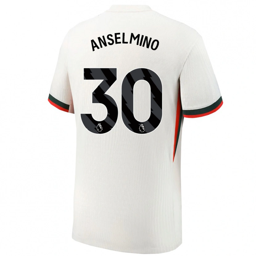Danxen Donna Maglia Aarón Anselmino #30 Bianco Verde Kit Gara Away 2025/26 Maglietta