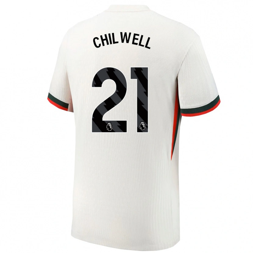 Danxen Donna Maglia Ben Chilwell #21 Bianco Verde Kit Gara Away 2025/26 Maglietta