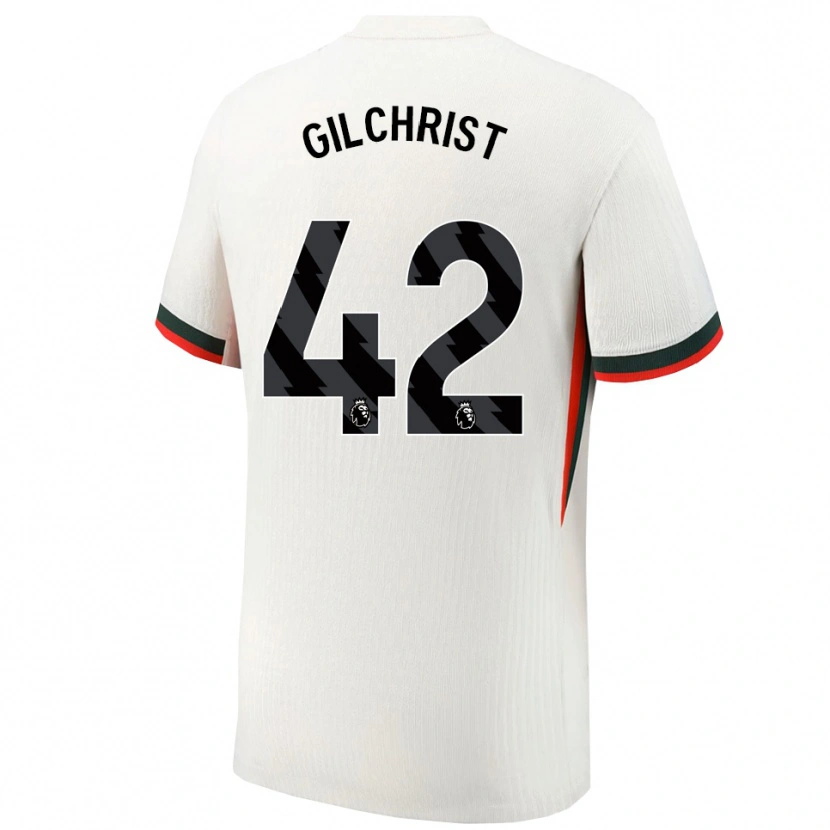 Danxen Donna Maglia Alfie Gilchrist #42 Bianco Verde Kit Gara Away 2025/26 Maglietta