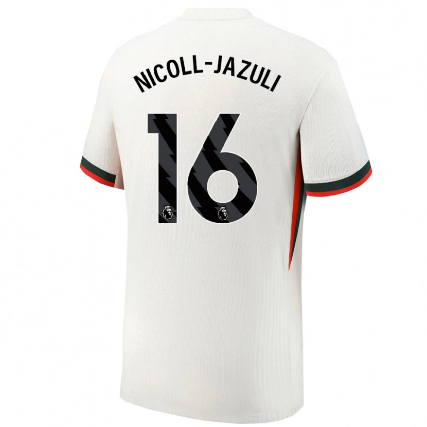 Danxen Donna Maglia Mahdi Nicoll-Jazuli #16 Bianco Verde Kit Gara Away 2025/26 Maglietta