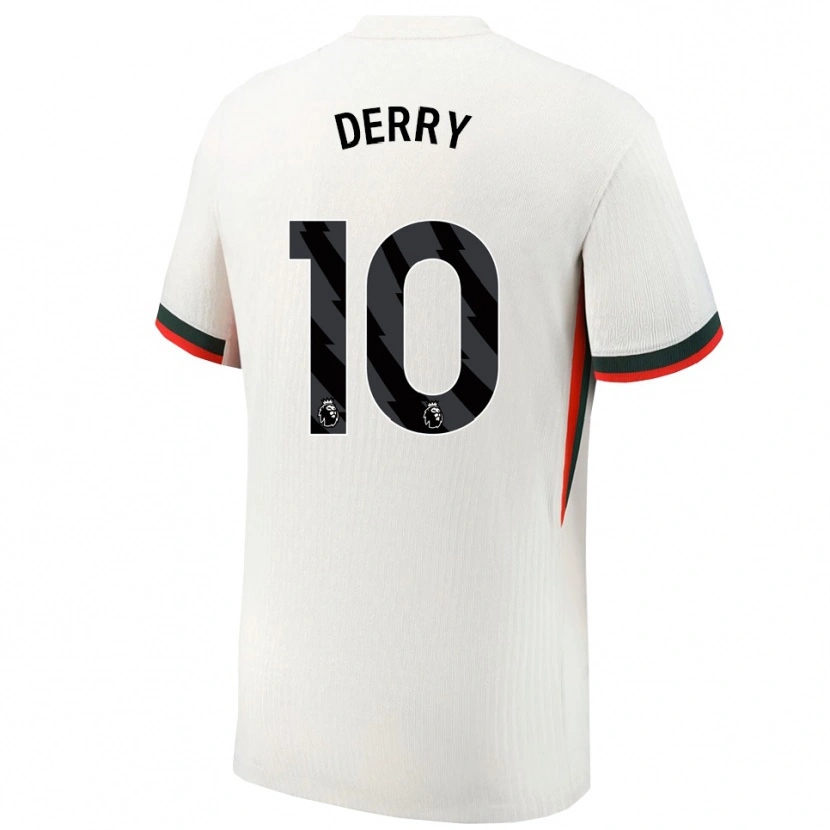 Danxen Donna Maglia Jesse Derry #10 Bianco Verde Kit Gara Away 2025/26 Maglietta