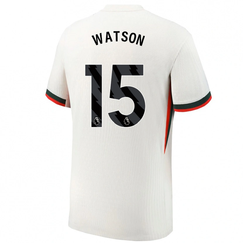 Danxen Donna Maglia Reggie Watson #15 Bianco Verde Kit Gara Away 2025/26 Maglietta