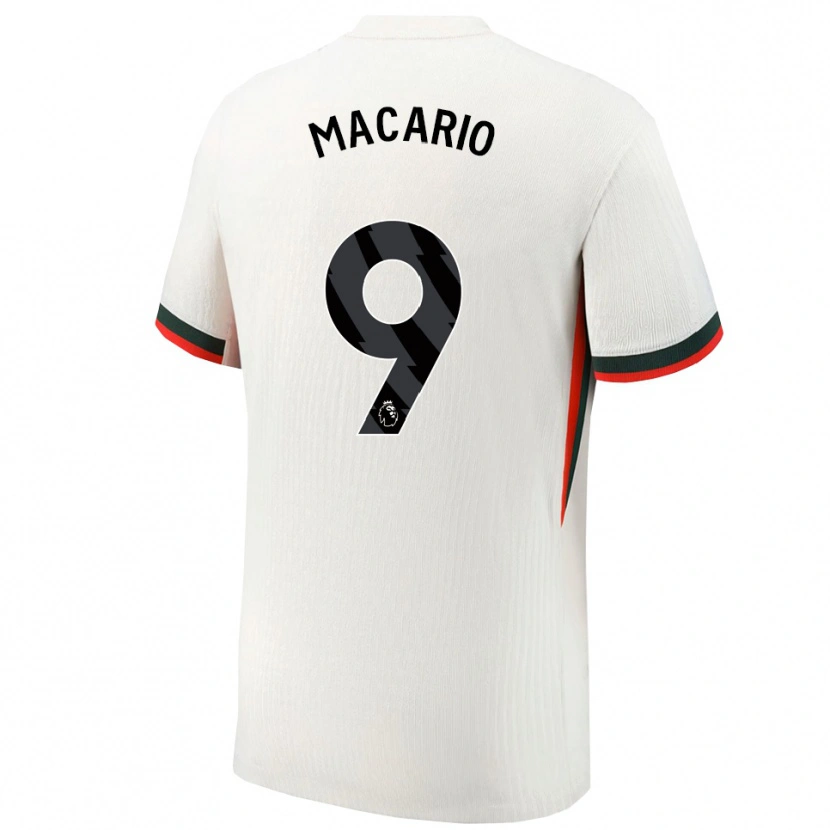 Danxen Donna Maglia Catarina Macario #9 Bianco Verde Kit Gara Away 2025/26 Maglietta