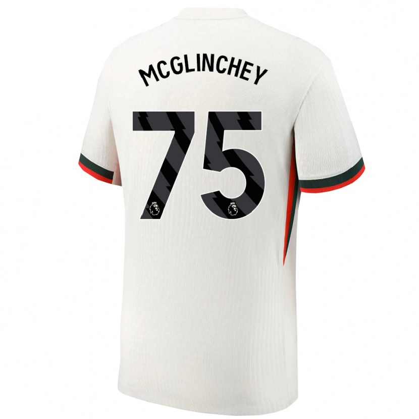 Danxen Donna Maglia Harry Mcglinchey #75 Bianco Verde Kit Gara Away 2025/26 Maglietta
