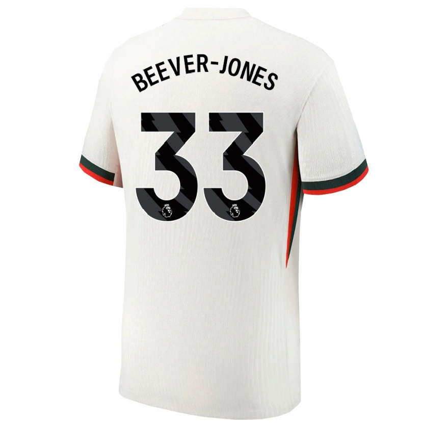 Danxen Donna Maglia Aggie Beever-Jones #33 Bianco Verde Kit Gara Away 2025/26 Maglietta