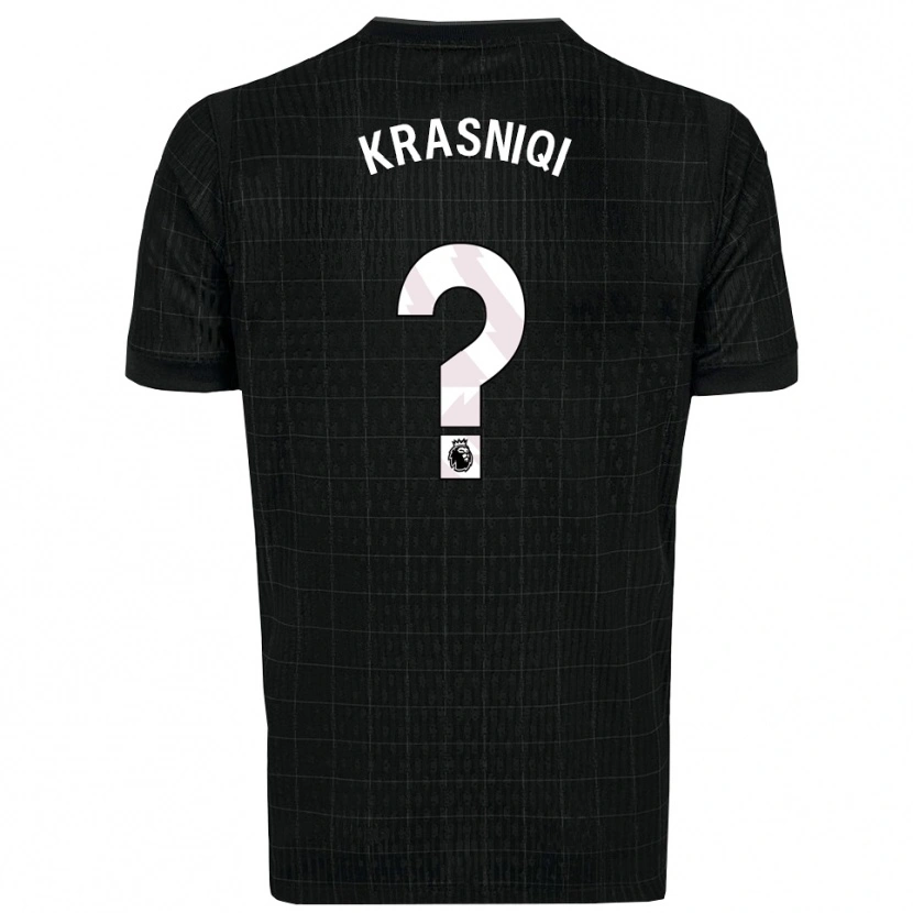 Danxen Donna Maglia Elliot Krasniqi #0 Nero Grigio Kit Gara Away 2025/26 Maglietta