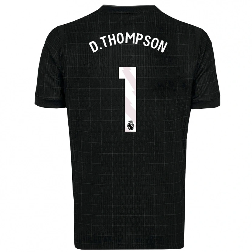 Danxen Donna Maglia Dylan Thompson #1 Nero Grigio Kit Gara Away 2025/26 Maglietta