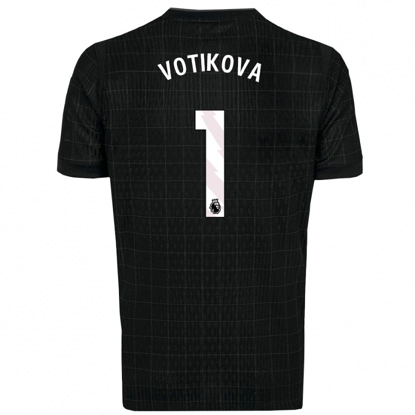 Danxen Donna Maglia Barbora Votíková #1 Nero Grigio Kit Gara Away 2025/26 Maglietta