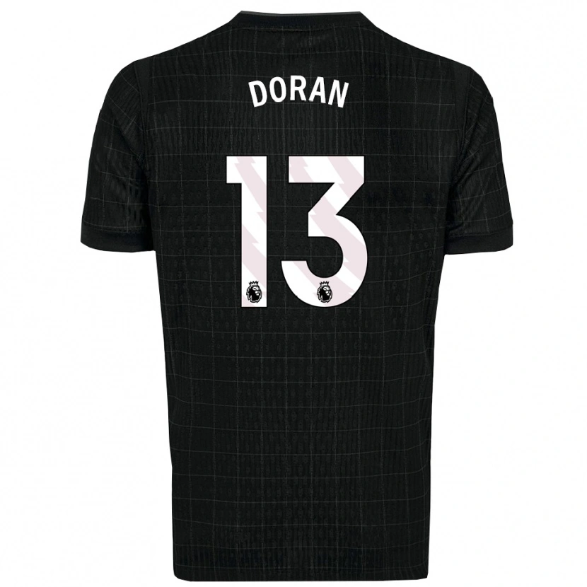 Danxen Donna Maglia Farren Doran #13 Nero Grigio Kit Gara Away 2025/26 Maglietta