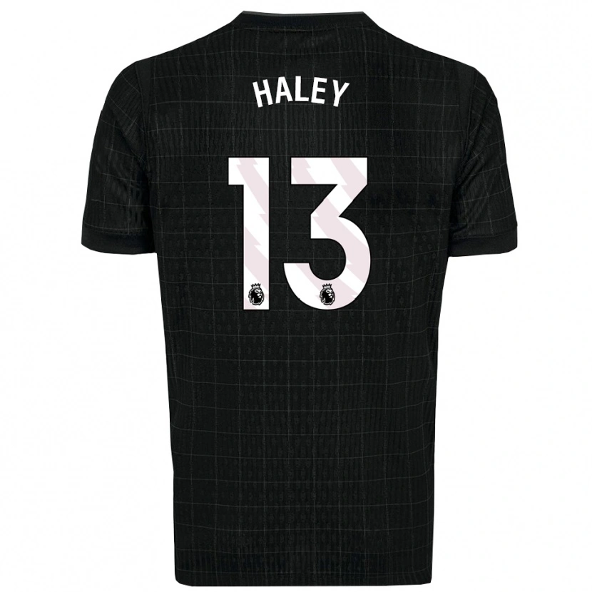 Danxen Donna Maglia Micah Haley #13 Nero Grigio Kit Gara Away 2025/26 Maglietta