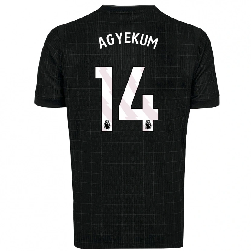 Danxen Donna Maglia Ezra Agyekum #14 Nero Grigio Kit Gara Away 2025/26 Maglietta