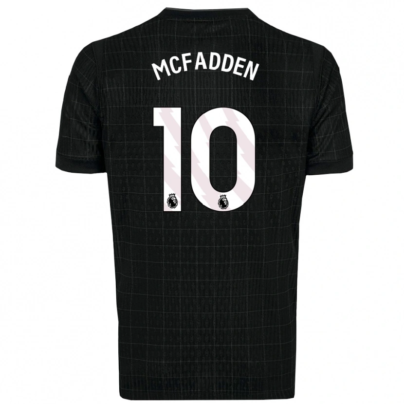 Danxen Donna Maglia Max Mcfadden #10 Nero Grigio Kit Gara Away 2025/26 Maglietta