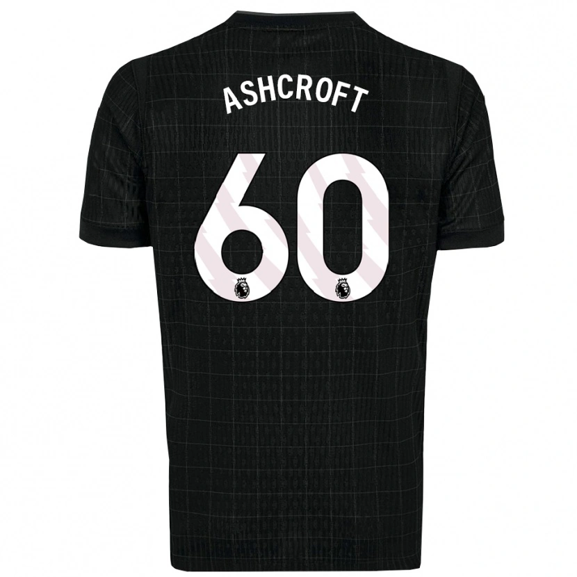 Danxen Donna Maglia Tyrell Ashcroft #60 Nero Grigio Kit Gara Away 2025/26 Maglietta