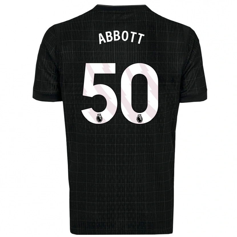 Danxen Donna Maglia George Abbott #50 Nero Grigio Kit Gara Away 2025/26 Maglietta