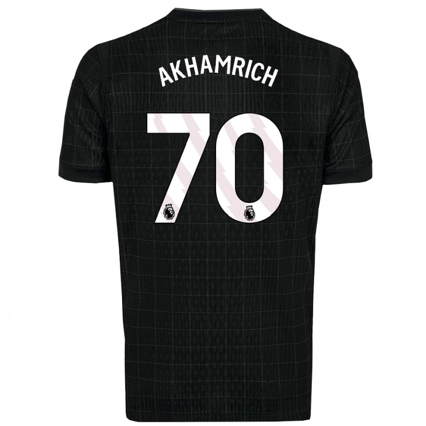 Danxen Donna Maglia Yusuf Akhamrich #70 Nero Grigio Kit Gara Away 2025/26 Maglietta