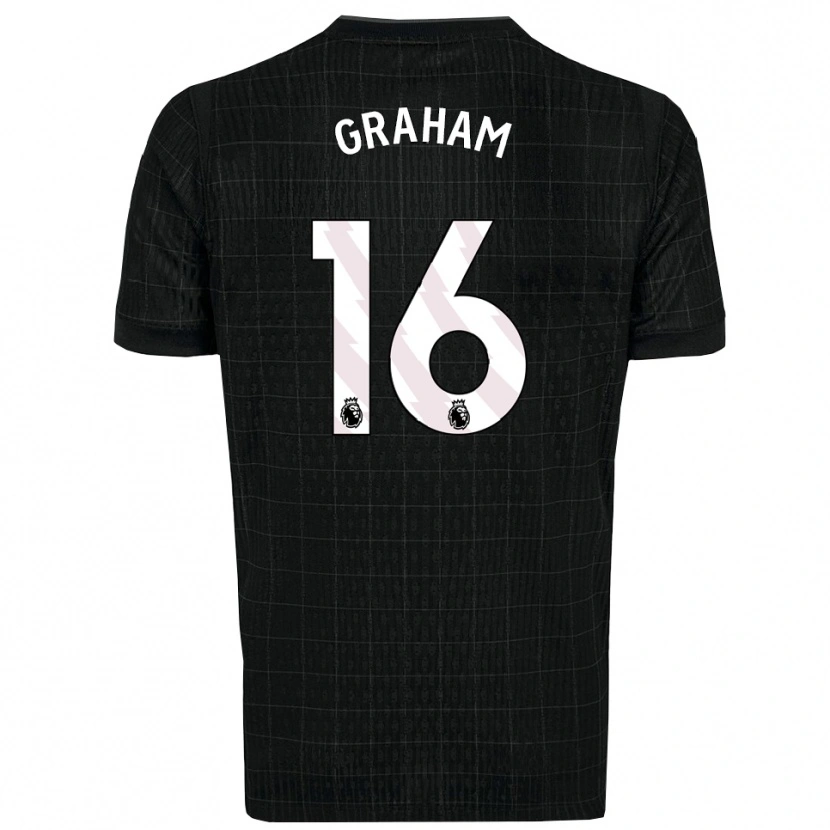 Danxen Donna Maglia Kit Graham #16 Nero Grigio Kit Gara Away 2025/26 Maglietta