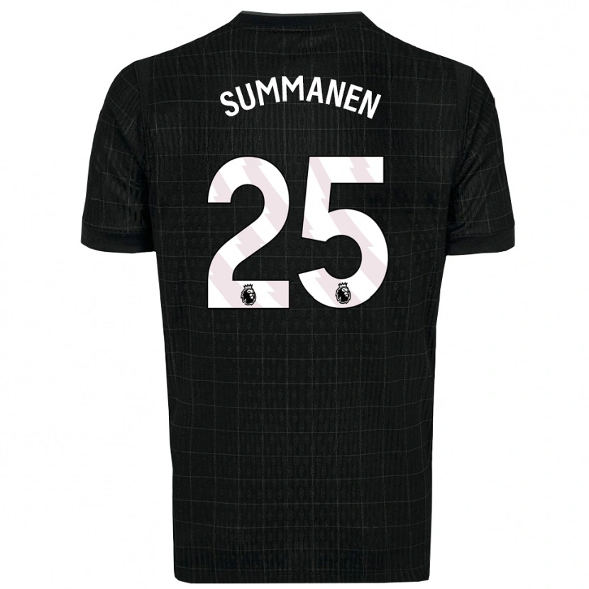 Danxen Donna Maglia Eveliina Summanen #25 Nero Grigio Kit Gara Away 2025/26 Maglietta