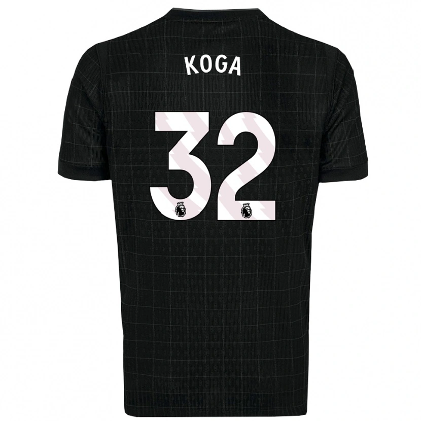 Danxen Donna Maglia Tōko Koga #32 Nero Grigio Kit Gara Away 2025/26 Maglietta