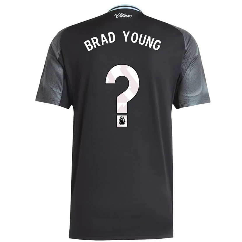 Danxen Donna Maglia Brad Young #0 Nero Azzurro Kit Gara Away 2025/26 Maglietta