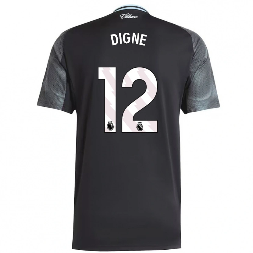 Danxen Donna Maglia Lucas Digne #12 Nero Azzurro Kit Gara Away 2025/26 Maglietta