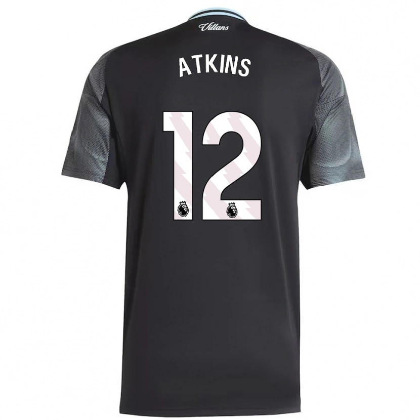 Danxen Donna Maglia Clay Atkins #12 Nero Azzurro Kit Gara Away 2025/26 Maglietta