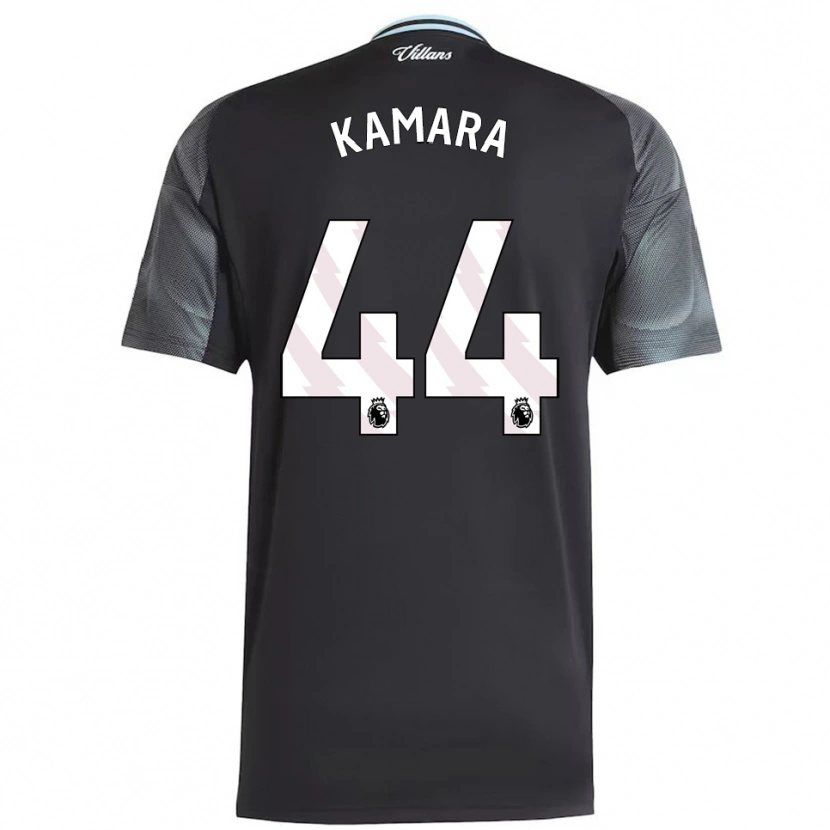 Danxen Donna Maglia Boubacar Kamara #44 Nero Azzurro Kit Gara Away 2025/26 Maglietta