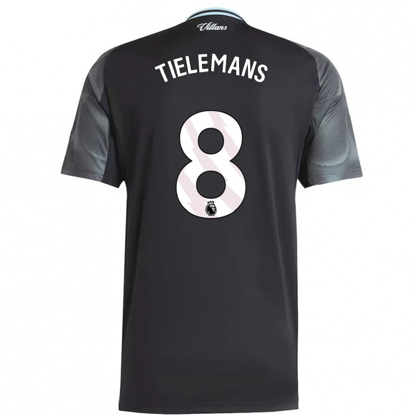 Danxen Donna Maglia Youri Tielemans #8 Nero Azzurro Kit Gara Away 2025/26 Maglietta