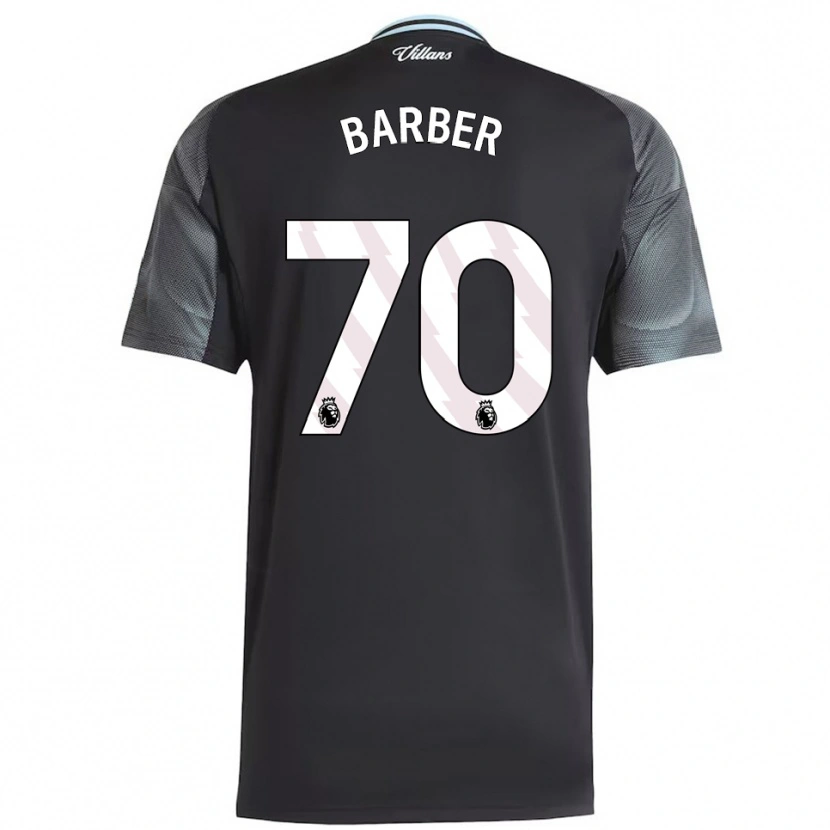 Danxen Donna Maglia Jayden Barber #70 Nero Azzurro Kit Gara Away 2025/26 Maglietta
