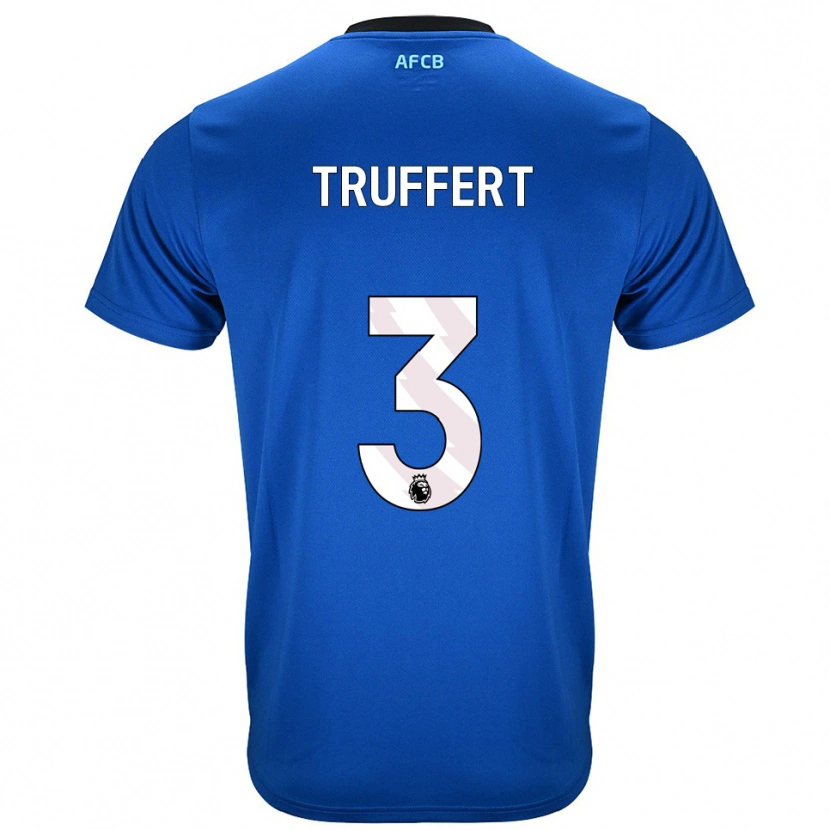 Danxen Donna Maglia Adrien Truffert #3 Blu Nero Kit Gara Away 2025/26 Maglietta