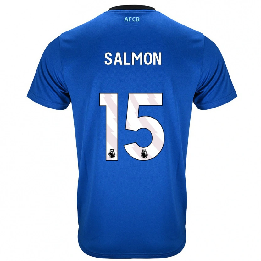 Danxen Donna Maglia Josh Salmon #15 Blu Nero Kit Gara Away 2025/26 Maglietta