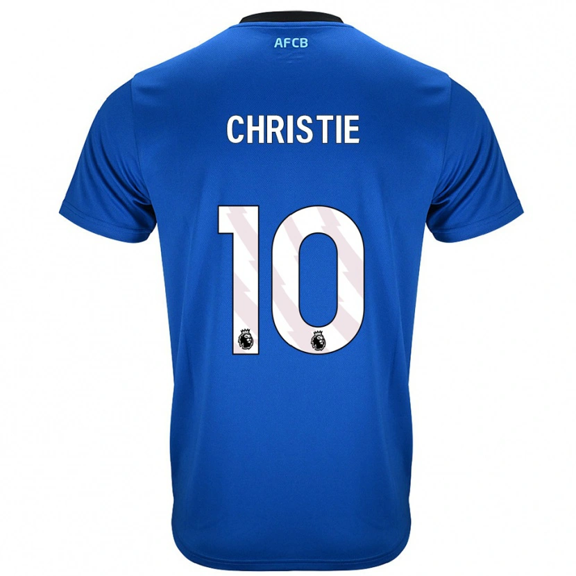 Danxen Donna Maglia Ryan Christie #10 Blu Nero Kit Gara Away 2025/26 Maglietta