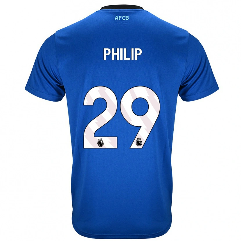 Danxen Donna Maglia Philip Billing #29 Blu Nero Kit Gara Away 2025/26 Maglietta