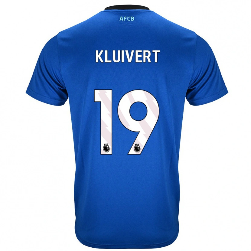 Danxen Donna Maglia Justin Kluivert #19 Blu Nero Kit Gara Away 2025/26 Maglietta
