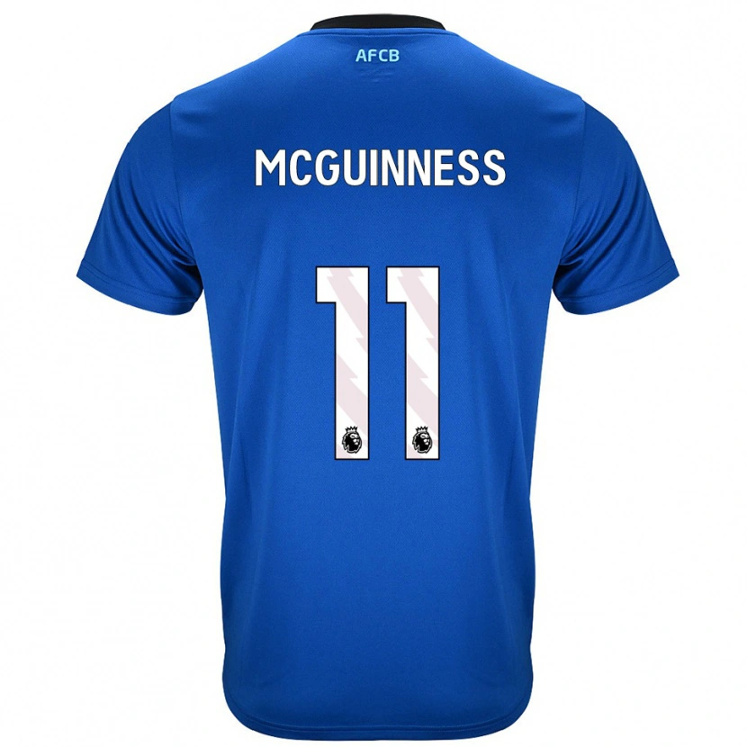 Danxen Donna Maglia Gemma Mcguinness #11 Blu Nero Kit Gara Away 2025/26 Maglietta