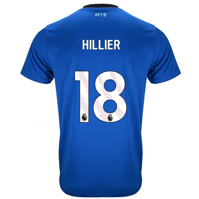 Danxen Donna Maglia Gemma Hillier #18 Blu Nero Kit Gara Away 2025/26 Maglietta