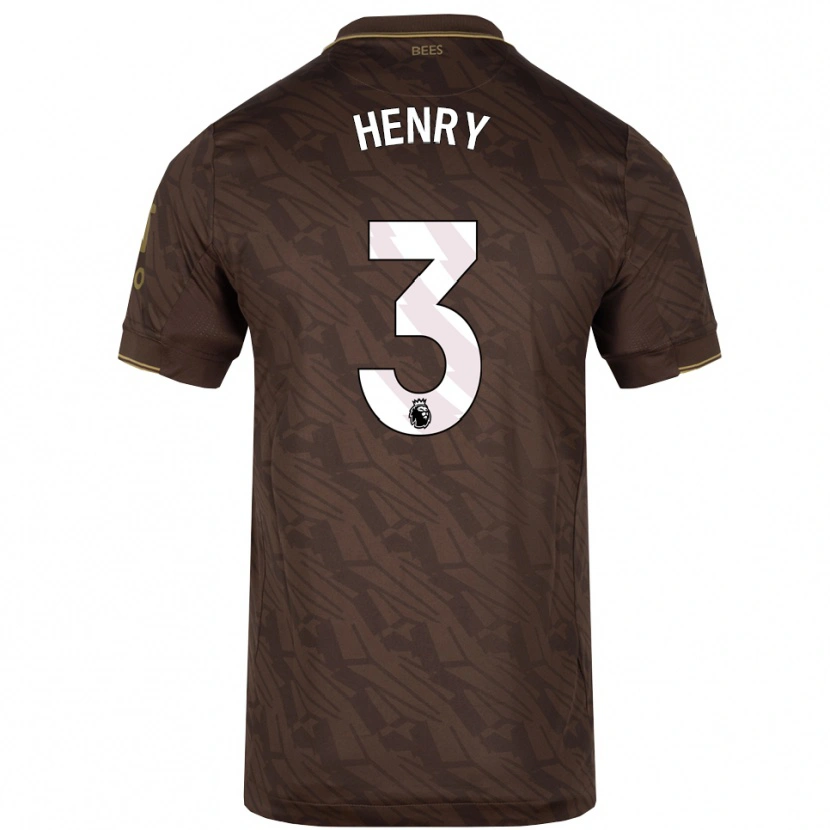 Danxen Donna Maglia Rico Henry #3 Marrone Oro Kit Gara Away 2025/26 Maglietta