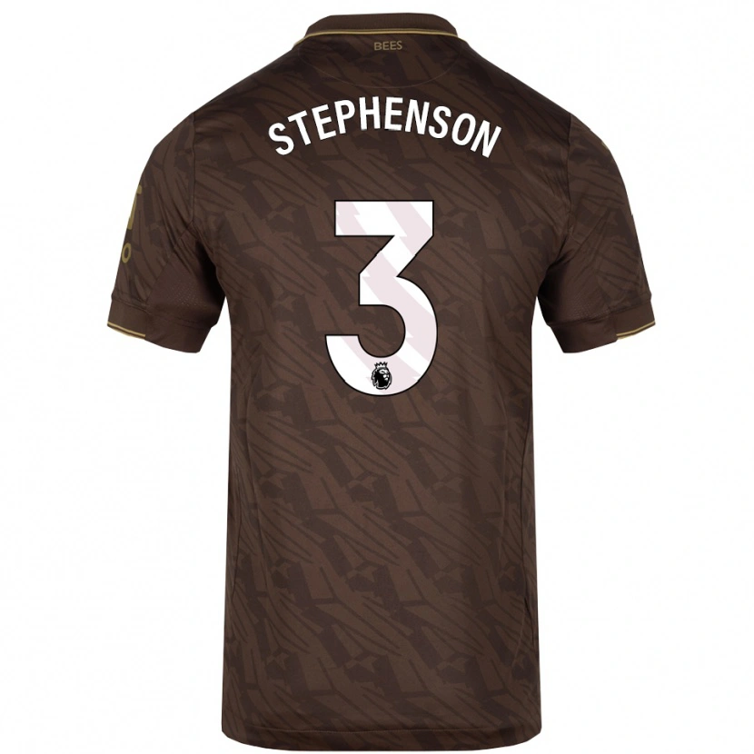 Danxen Donna Maglia Joshua Stephenson #3 Marrone Oro Kit Gara Away 2025/26 Maglietta