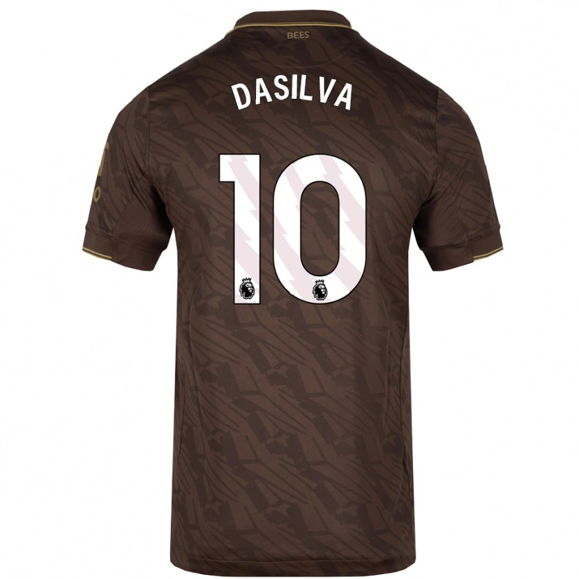 Danxen Donna Maglia Josh Dasilva #10 Marrone Oro Kit Gara Away 2025/26 Maglietta
