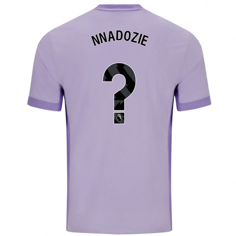 Danxen Donna Maglia Chiamaka Nnadozie #0 Viola Taro Bianco Kit Gara Away 2025/26 Maglietta