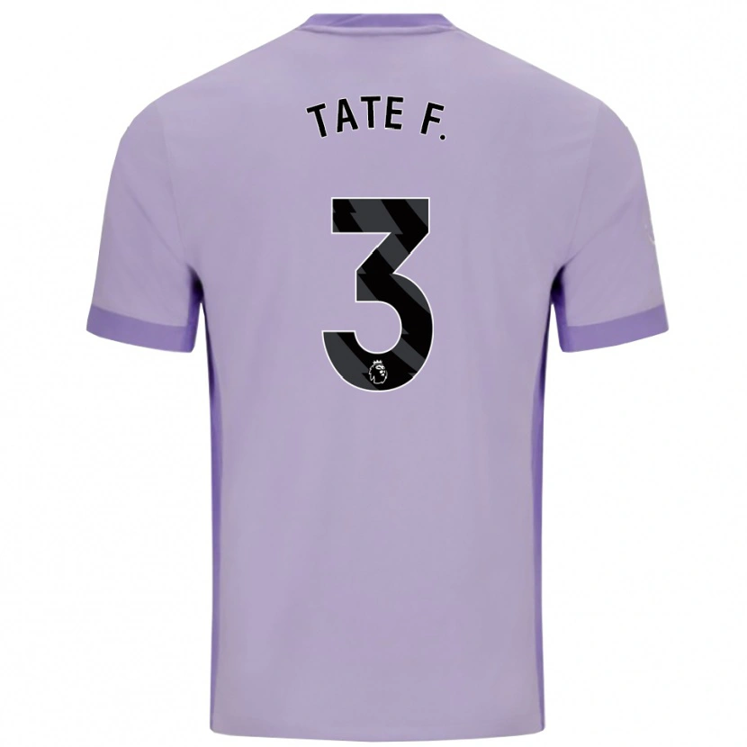 Danxen Donna Maglia Tate Ferdinand #3 Viola Taro Bianco Kit Gara Away 2025/26 Maglietta
