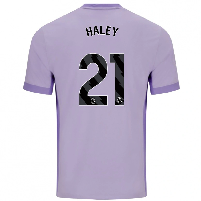 Danxen Donna Maglia Madison Haley #21 Viola Taro Bianco Kit Gara Away 2025/26 Maglietta