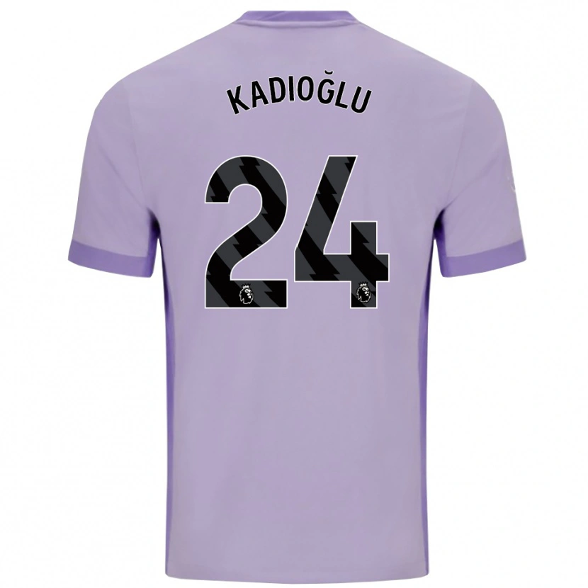 Danxen Donna Maglia Ferdi Kadıoğlu #24 Viola Taro Bianco Kit Gara Away 2025/26 Maglietta