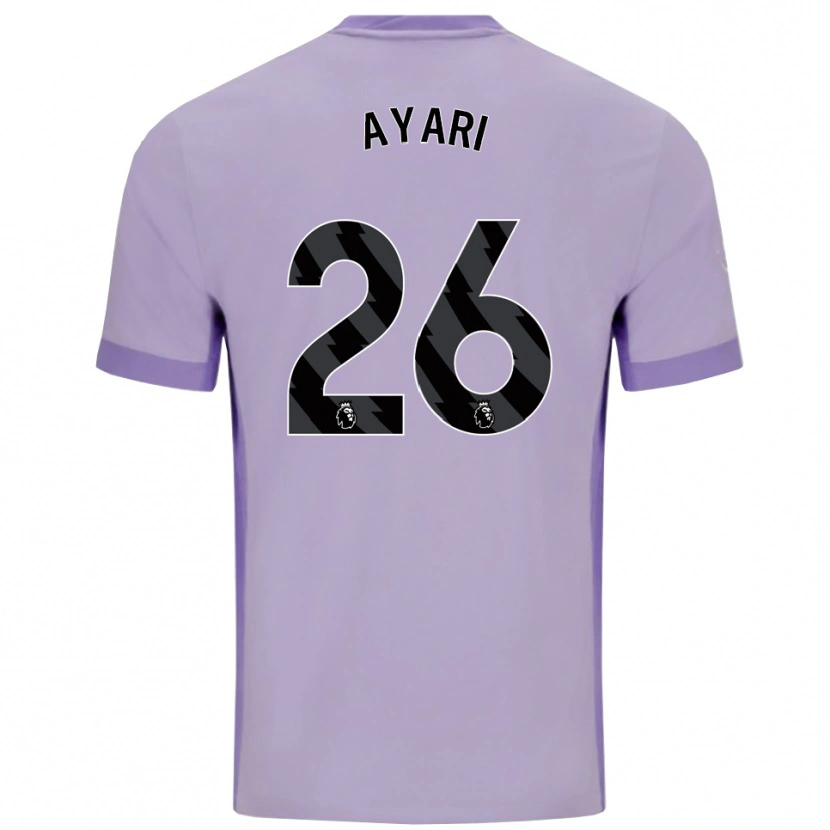Danxen Donna Maglia Yasin Ayari #26 Viola Taro Bianco Kit Gara Away 2025/26 Maglietta