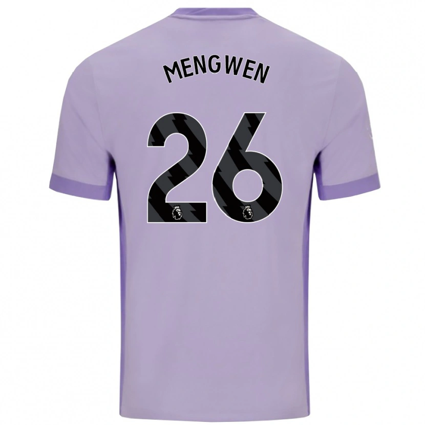 Danxen Donna Maglia Li Mengwen #26 Viola Taro Bianco Kit Gara Away 2025/26 Maglietta