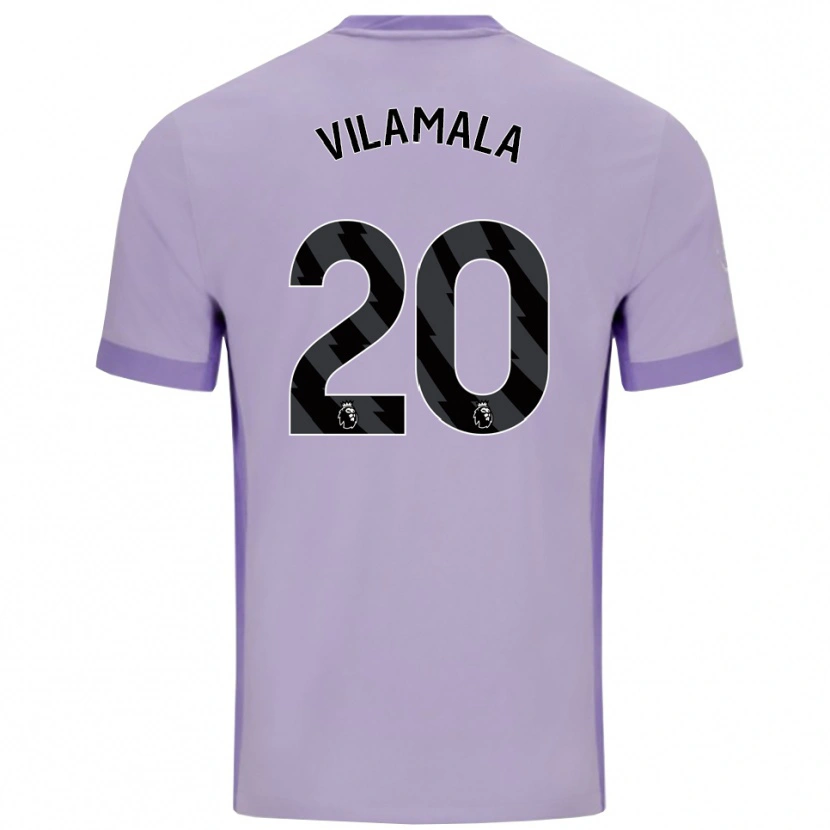 Danxen Donna Maglia Bruna Vilamala #20 Viola Taro Bianco Kit Gara Away 2025/26 Maglietta
