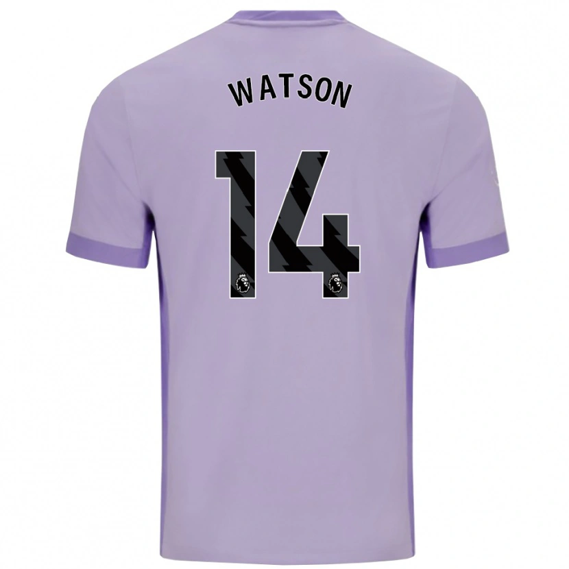 Danxen Donna Maglia Tom Watson #14 Viola Taro Bianco Kit Gara Away 2025/26 Maglietta
